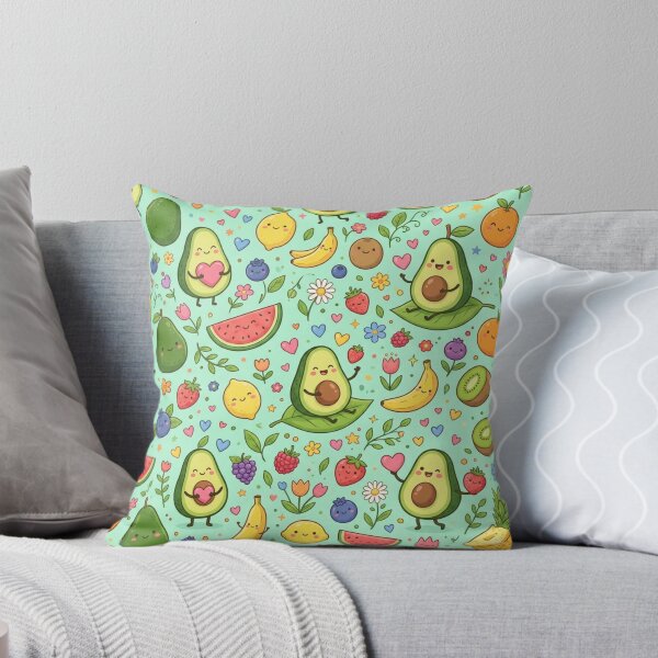 Item preview, Cute Avocado Fruit Seamless Pattern designed and sold by ShivCraftStudio.