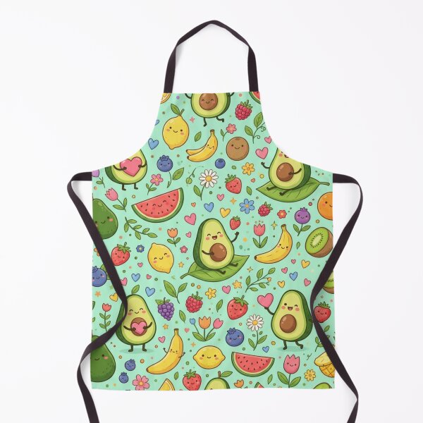 Item preview, Cute Avocado Fruit Seamless Pattern designed and sold by ShivCraftStudio.
