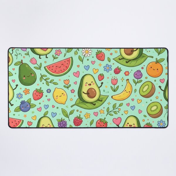 Item preview, Cute Avocado Fruit Seamless Pattern designed and sold by ShivCraftStudio.