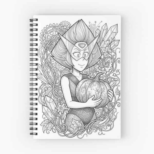 Artikelvorschau, Peridot & Pumpkin Tech Circuitry Botanical Fine Line Art⁠ entworfen und verkauft von 0Zetgest.
