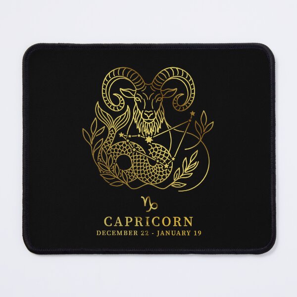 Item preview, Capricorn Constellation Sea-Goat Line Art - Vintage "Gold" Zodiac Star Sign designed and sold by Vikreta.