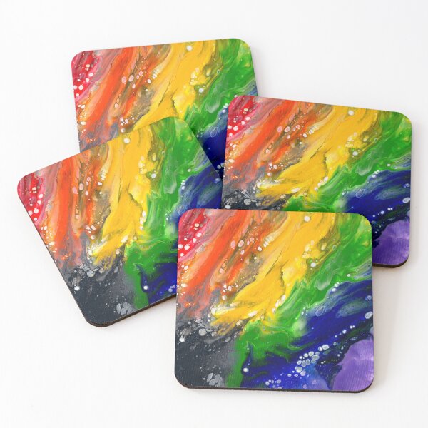 Item preview, Rainbow Pride Flag Fluid Art designed and sold by TheWonkyZebra.