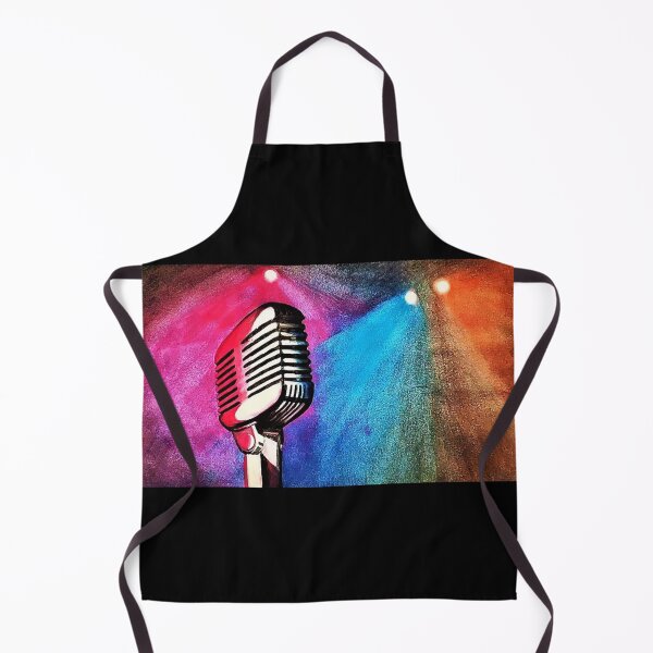 Item preview, Pop Art Microphone Blue Pink Orange Light designed and sold by JeysArtDesign.