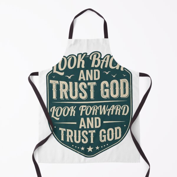 Item preview, Vintage "Look Back and Trust God" Shield Graphic T-Shirt Design designed and sold by CreativeNest Prints.