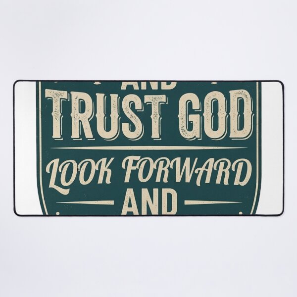 Item preview, Vintage "Look Back and Trust God" Shield Graphic T-Shirt Design designed and sold by CreativeNest Prints.