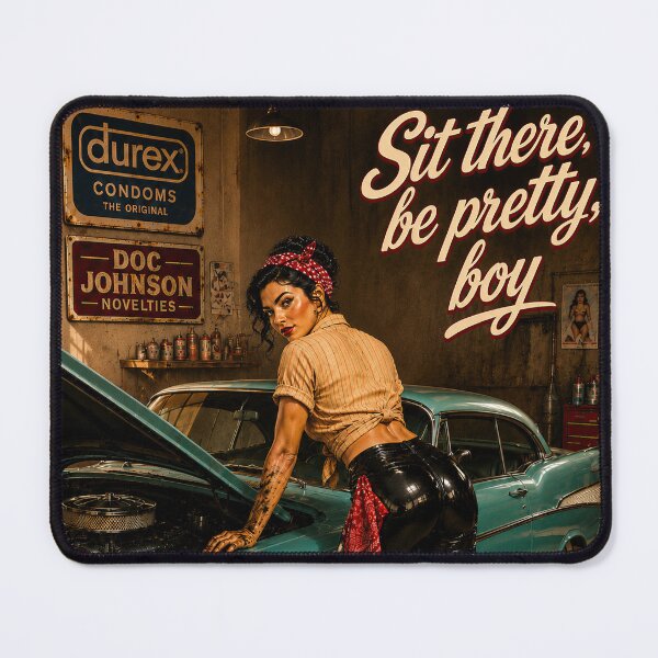 Item preview, Sit There, Be Pretty Boy – Retro Garage Pinup designed and sold by obstinator.