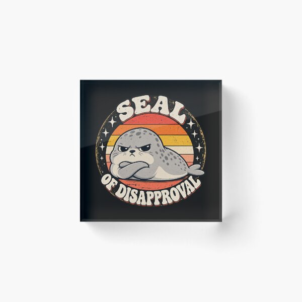 Item preview, Retro Seal of Disapproval designed and sold by Gabriela Mihai.