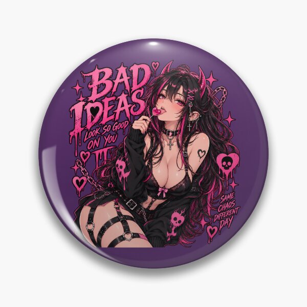 Item preview, Bad Ideas Look So Good on You – Goth Anime Demon Girl Aesthetic designed and sold by 2DBabeHeaven.