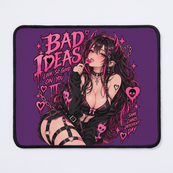 Item preview, Bad Ideas Look So Good on You – Goth Anime Demon Girl Aesthetic designed and sold by 2DBabeHeaven.