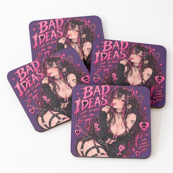 Item preview, Bad Ideas Look So Good on You – Goth Anime Demon Girl Aesthetic designed and sold by 2DBabeHeaven.
