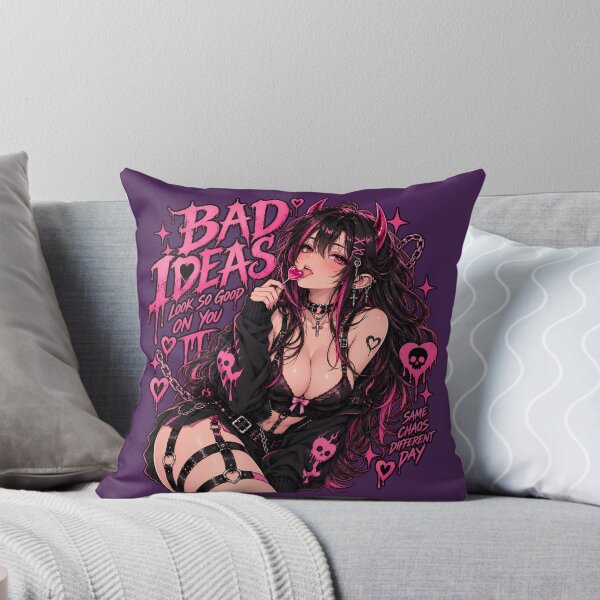 Item preview, Bad Ideas Look So Good on You – Goth Anime Demon Girl Aesthetic designed and sold by 2DBabeHeaven.