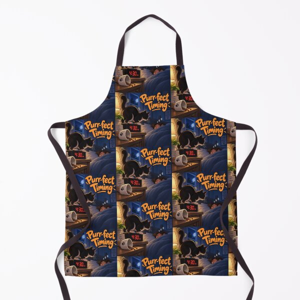 Item preview, Purr-fect Timing – Funny 4:30 AM Cat Pun Design designed and sold by Pop, Culture and Stuff.