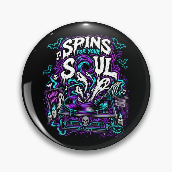 Item preview, Spins for Your Soul – Spooky Ghost Vinyl Record Halloween designed and sold by SidTastic .