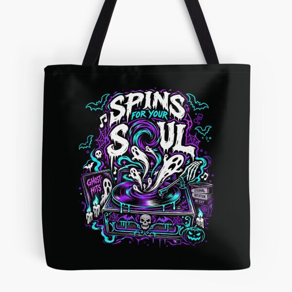 Item preview, Spins for Your Soul – Spooky Ghost Vinyl Record Halloween designed and sold by SidTastic .