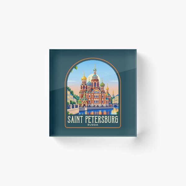Item preview, Saint Petersburg Vintage Travel Illustration designed and sold by HomeLivingCo.