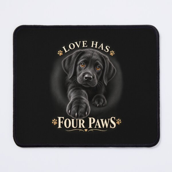 Item preview, Love Has Four Paws – Cute Black Labrador Puppy designed and sold by NinaCreator.