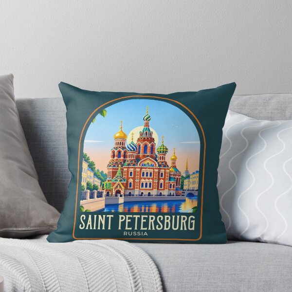 Item preview, Saint Petersburg Vintage Travel Illustration designed and sold by HomeLivingCo.