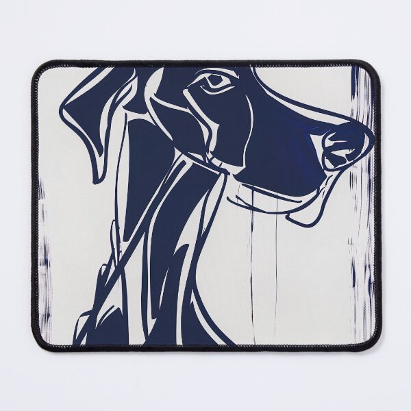 Item preview, Dobermann - Blue Abstract Art designed and sold by shadow-bloom.