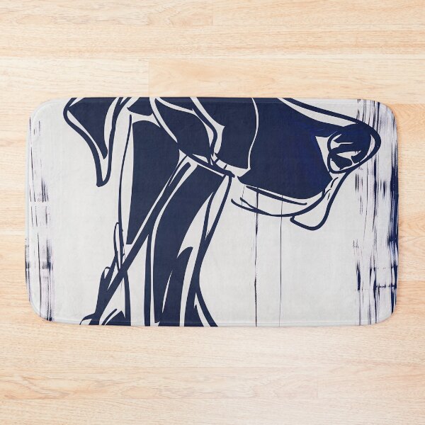 Item preview, Dobermann - Blue Abstract Art designed and sold by shadow-bloom.