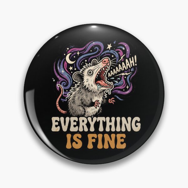 Item preview, Screaming Possum Everything Is Fine Sarcastic Meme designed and sold by Anno Meister.