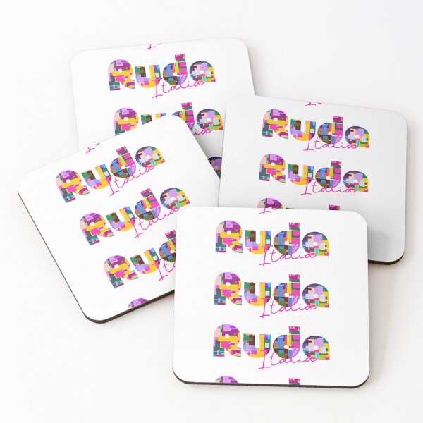 Item preview, Ruda, Italia, diseño tipográfico colorido para viajeros designed and sold by Wanderful-roads.