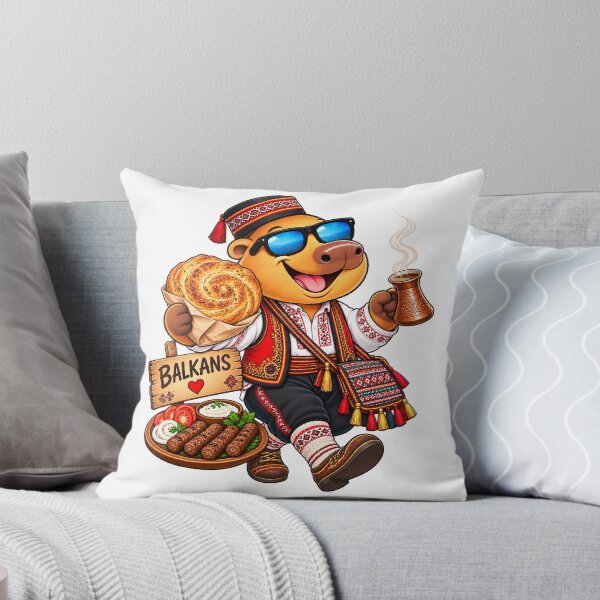 Item preview, Cute Balkans Capybara – Burek & Balkan Food Adventure designed and sold by CapybaraTravels.