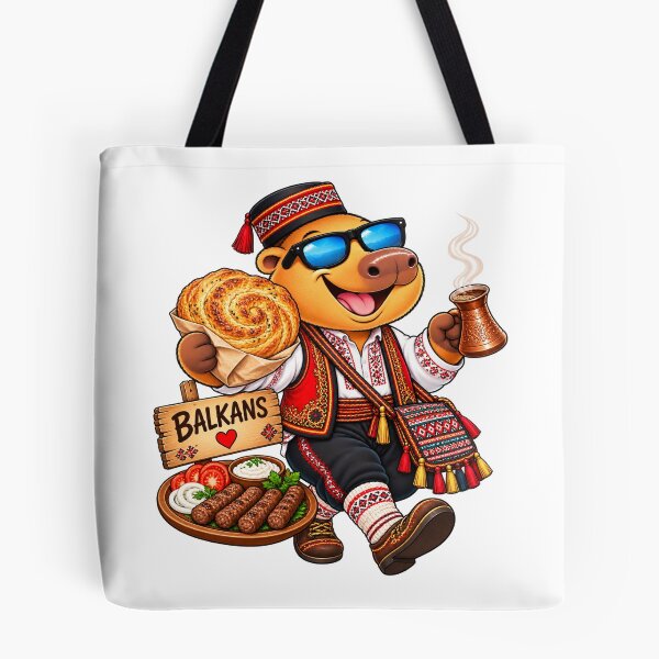 Item preview, Cute Balkans Capybara – Burek & Balkan Food Adventure designed and sold by CapybaraTravels.