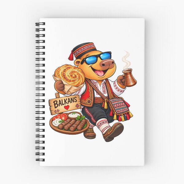 Item preview, Cute Balkans Capybara – Burek & Balkan Food Adventure designed and sold by CapybaraTravels.
