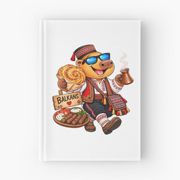 Item preview, Cute Balkans Capybara – Burek & Balkan Food Adventure designed and sold by CapybaraTravels.