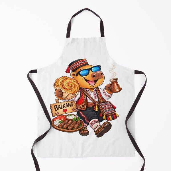 Item preview, Cute Balkans Capybara – Burek & Balkan Food Adventure designed and sold by CapybaraTravels.