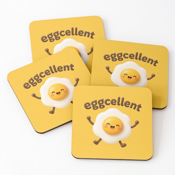 Item preview, Eggcellent | Cute Fried Egg Kawaii Character | Funny Breakfast Food Pun designed and sold by Eathusiast.