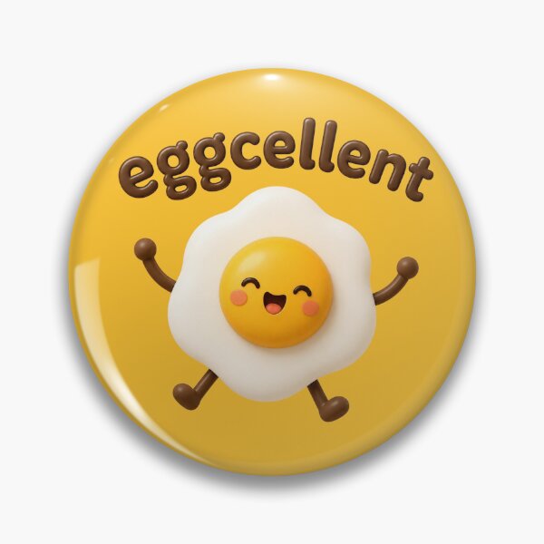 Item preview, Eggcellent | Cute Fried Egg Kawaii Character | Funny Breakfast Food Pun designed and sold by Eathusiast.