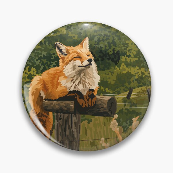 Item preview, Happy Red Fox Sleeping on Cloths Line designed and sold by KlakkDrawsStuff.