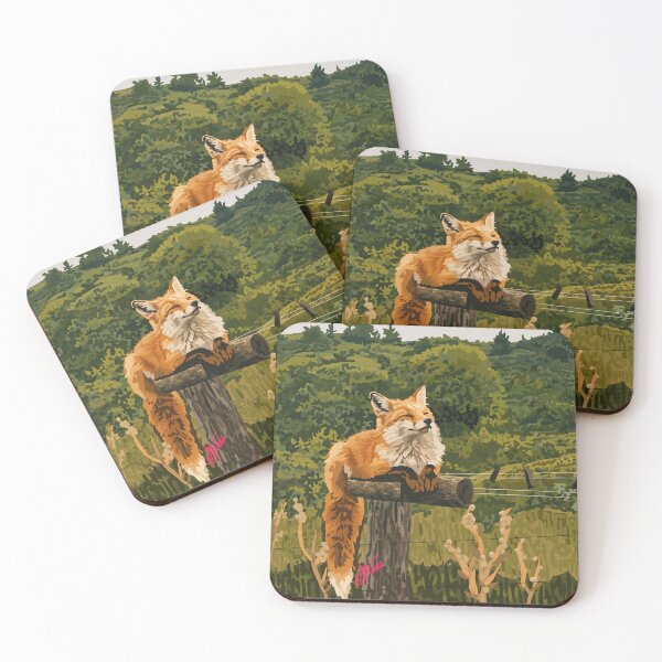 Item preview, Happy Red Fox Sleeping on Cloths Line designed and sold by KlakkDrawsStuff.