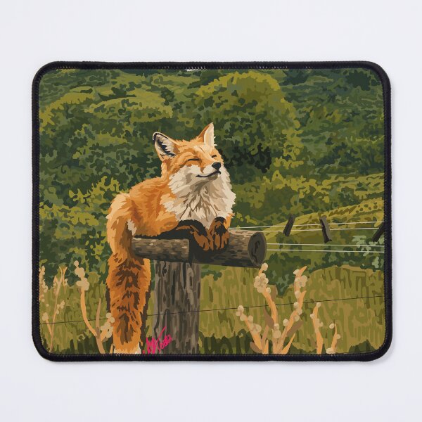 Item preview, Happy Red Fox Sleeping on Cloths Line designed and sold by KlakkDrawsStuff.