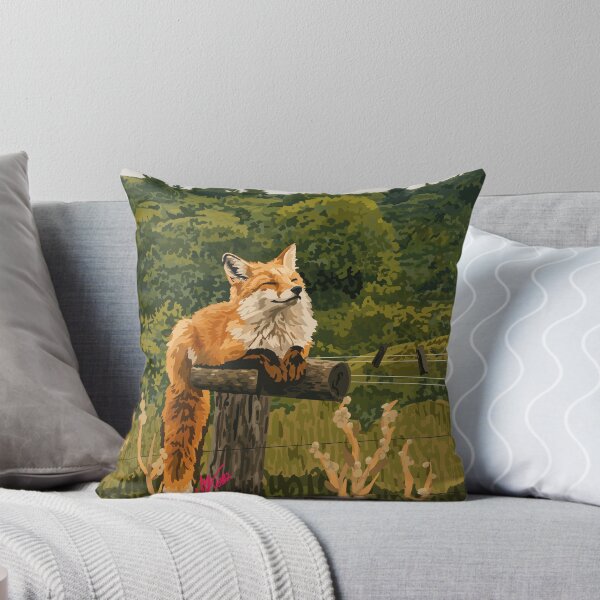 Item preview, Happy Red Fox Sleeping on Cloths Line designed and sold by KlakkDrawsStuff.