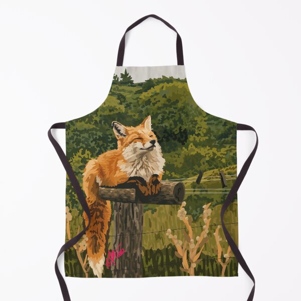 Item preview, Happy Red Fox Sleeping on Cloths Line designed and sold by KlakkDrawsStuff.
