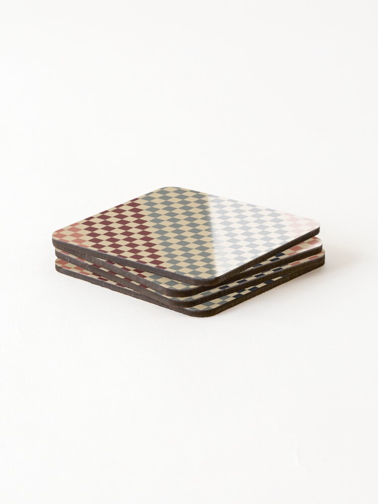 Thumbnail 4 of 5, Coasters (Set of 4), Checkered pattern - Retro designed and sold by PatternDesign01.
