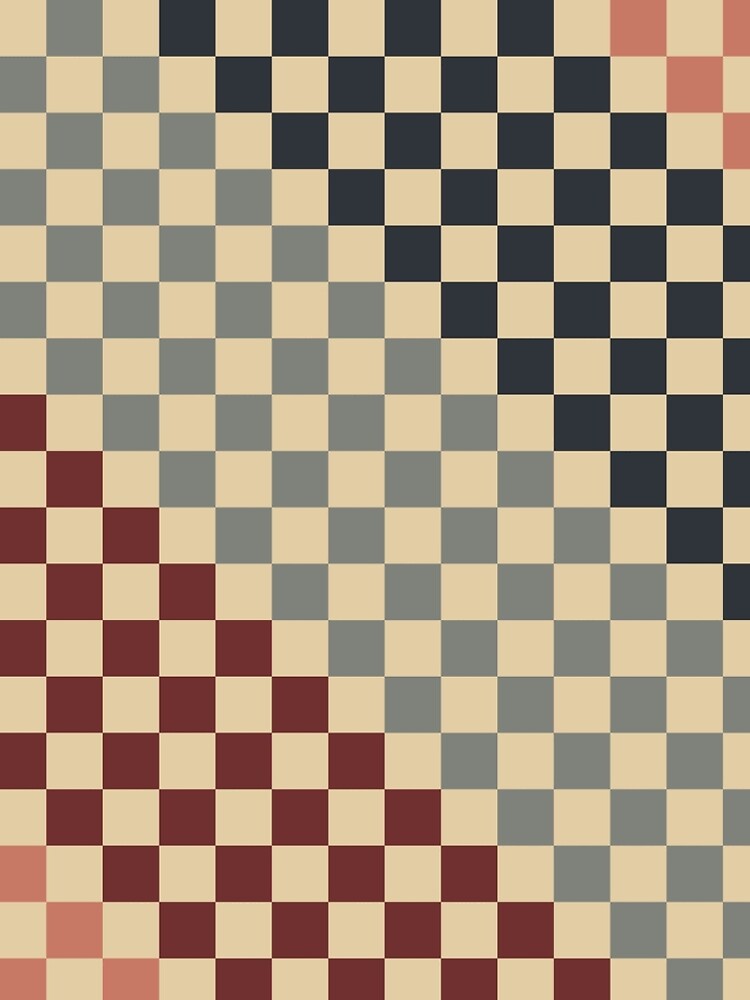 Thumbnail 5 of 5, A-Line Dress, Checkered pattern - Retro designed and sold by PatternDesign01.