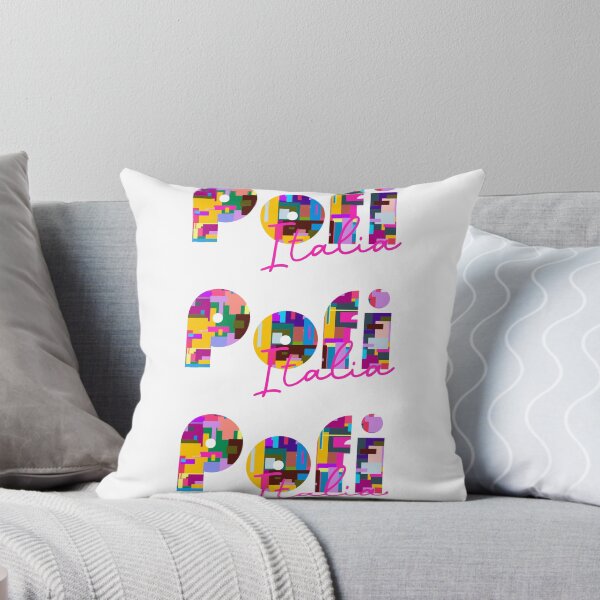 Item preview, Pofi, Ceprano, Italy, Italia, colorful typography design for travellers designed and sold by Wanderful-roads.