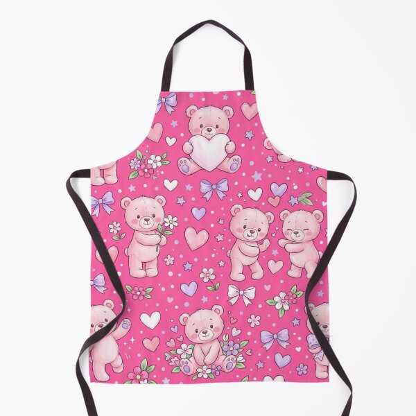 Item preview, Pink Teddy Bear Seamless Pattern designed and sold by ShivCraftStudio.