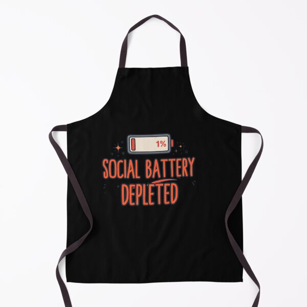 Item preview, Social Battery Depleted Introvert Humor Bold Typography designed and sold by Anno Meister.