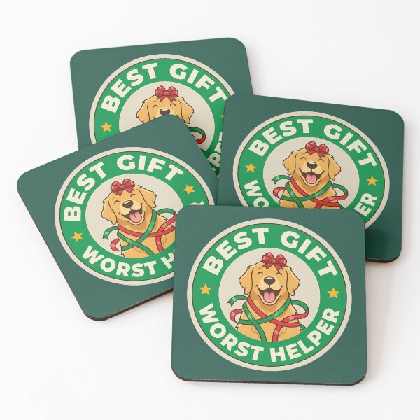 Item preview, Best Gift Worst Helper Funny Dog Christmas Badge designed and sold by DripCultureLab.