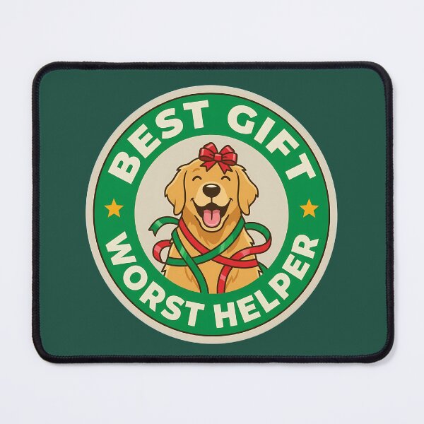 Item preview, Best Gift Worst Helper Funny Dog Christmas Badge designed and sold by DripCultureLab.