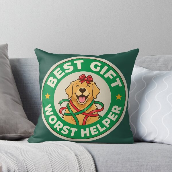 Item preview, Best Gift Worst Helper Funny Dog Christmas Badge designed and sold by DripCultureLab.