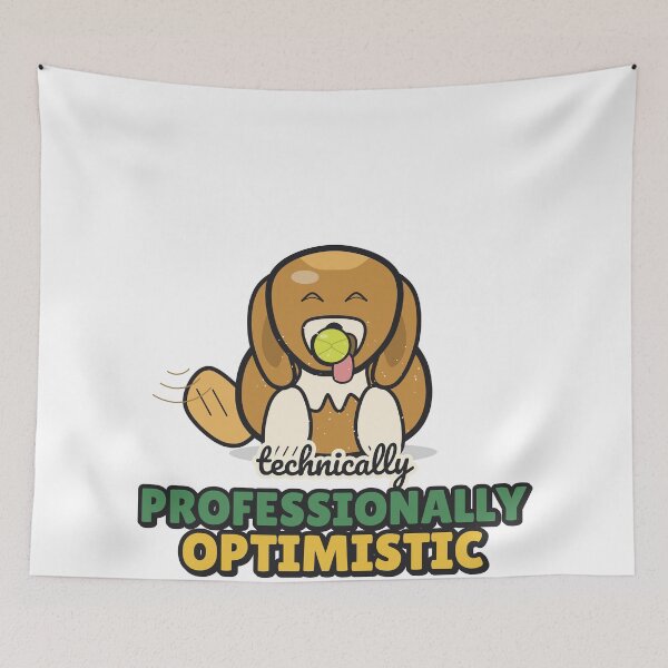 Item preview, Professionally Optimistic - Funny Golden Retriever designed and sold by BooAndBloomCo.