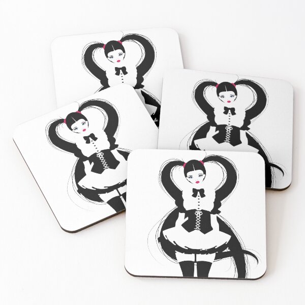 Item preview, Gothic Lolita Pigtails Doll, Black and White designed and sold by Keltoi-art.