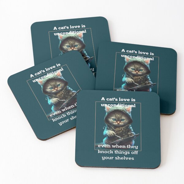 Item preview, A CAT and 39_S LOVE IS UNCONDITIONAL designed and sold by MichaelaSpinka.
