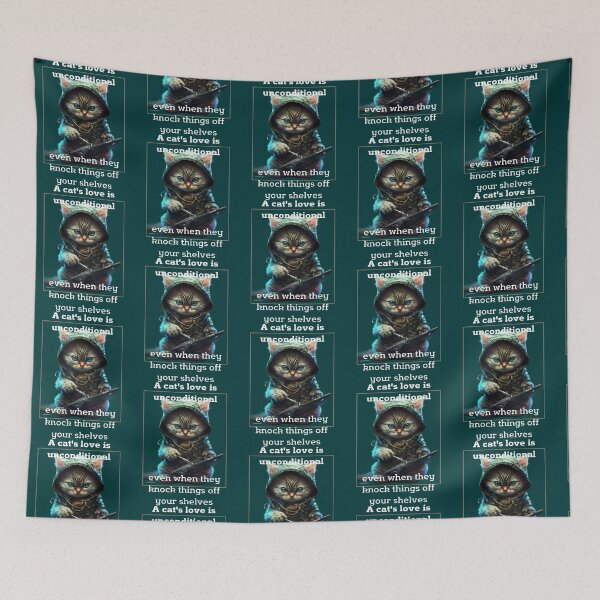 Item preview, A CAT and 39_S LOVE IS UNCONDITIONAL designed and sold by MichaelaSpinka.