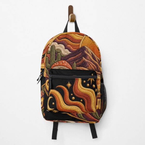 Item preview, Psychedelic Sun Embroidery – Golden Hour Cosmic Club Retro Desert Art designed and sold by Emoji Emblems.